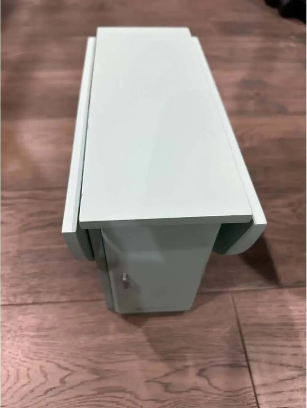 Retired 2010 American Girl doll sized baking table in light blue finish
